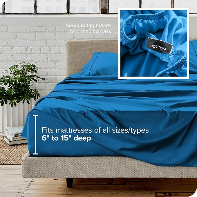 Bare Home Split Head Flex King Sheet Set - Image 6