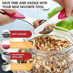 Spring Chef Pink Stainless Steel Magnetic Measuring Spoons Set of 8 - Image 5