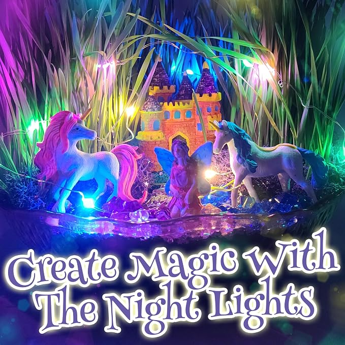 Bloonsy Unicorn Fairy Garden Kit | Light Up Terrarium Kit | STEM Toys | Arts - Image 3