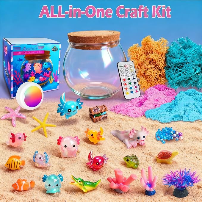 Axolotl Gifts for Girls & Boys – DIY Glow Jar Toy - Image 3