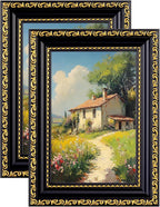 eletecpro 4x6 Vintage Picture Frame, Glass Cover, Horizontal or Vertical by eletecpro
