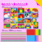 SpriteGru Foam Sticker Art Activity, 20 Farm Animal Art Boards - Image 2