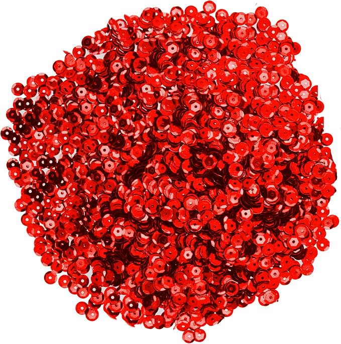 Mandala Crafts 6mm Cup Round Red Sequins - Image 2