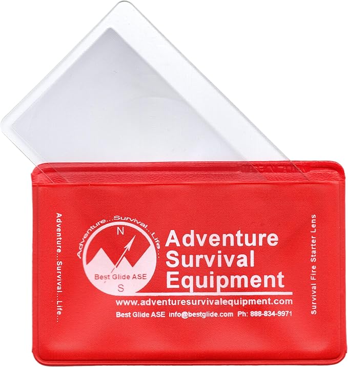 Best Glide ASE Credit Card Size Fresnel Lens Fire Starter and Magnifier Lenses - Image 5