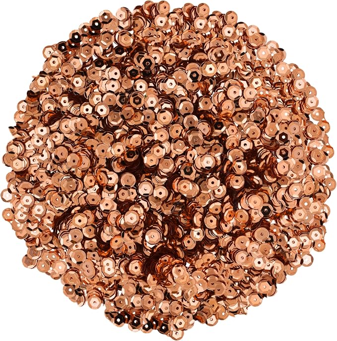Mandala Crafts 6mm Cup Round Brown Sequins - Image 2