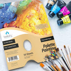 Bellofy 2X Disposable Palette Paper 9x12 Inches | Mess-Free Paper Artist Palette - Image 8