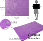 Allgala X-Large Self-Adhesive Glitter EVA Foam Sheets 12 Pack 12x16 inch - Image 2