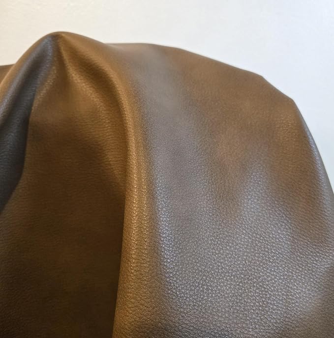 NAT Leathers | Walnut Brown Pebblegrain Heritage Faux Vegan Leather PU | 1 Yard by NATLeathers