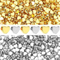 Augshy 700Pcs Silver Gold Heart Beads, Heart Spacer Beads by Augshy