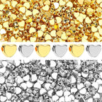 Augshy 700Pcs Silver Gold Heart Beads, Heart Spacer Beads by Augshy