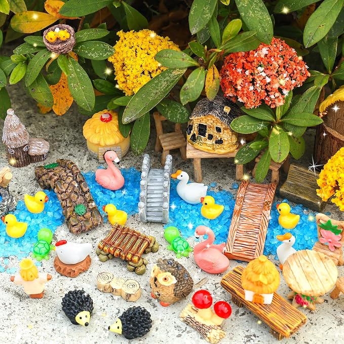 84 Pcs Fairy Garden Accessories, Miniature Village Starter Kit - Image 6
