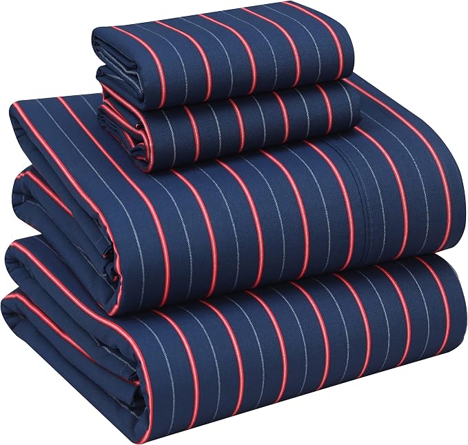 RUVANTI 100% Cotton Sheets – King Size Percale Bedding, Cooling & Breathable by Ruvanti