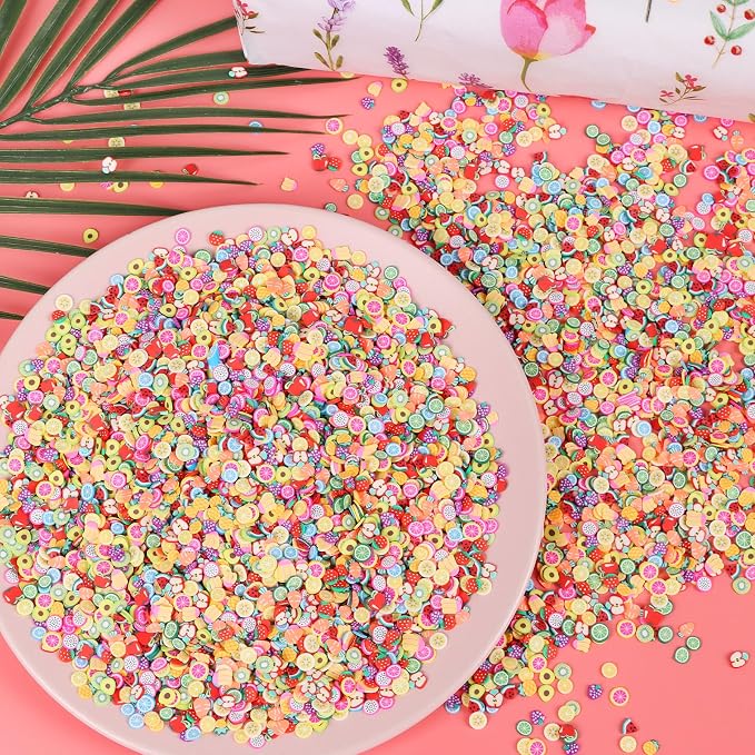 DIYASY 180g Fake Fruit Sprinkles, 6.35 oz Mini Faux Sprinkle Polymer Clay - Image 4