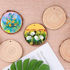 100 Pack Nature Wood Slices for Crafts, 2.4-2.8In Unfinished Natural Wood - Image 7