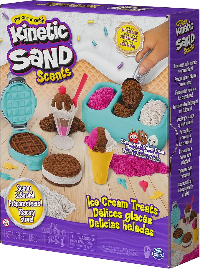 Kinetic Sand Scents Ice Cream Treats, Moldable Sand Sensory Toys, Ages 3+ | - Image 8