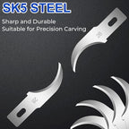 DIYSELF 150 PCS Hobby Knife Replacement Blades, 24 Sharp Exacto Knife Blades - Image 3