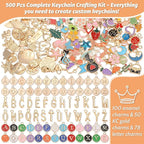 500Pcs Charms Lip Gloss Keychain Making Kit, DIY Craft Supplies - Image 2