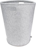 Parker Baby Nursery Laundry Hamper - Large Felt Storage Basket and Baby Hamper for Nursery (Gray)