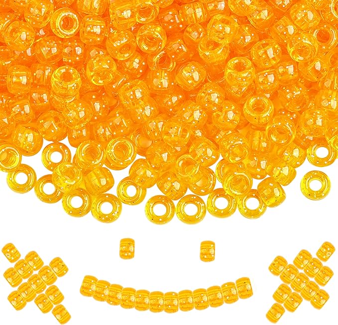 Plastic Pony Beads, for Bracelet, Hair Braiding, Friendship Bracelets, Jewelry by KAKW