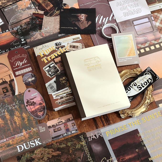 Scrapbooking Supplies Kit, Aesthetic Daily Life Travel Scrapbook Kit - Image 6