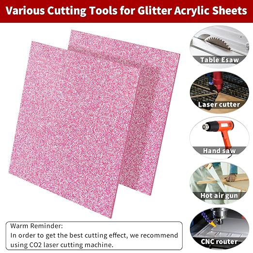 Glitter Acrylic Sheets 12 x 12 inch 1/8" Thick - Image 3