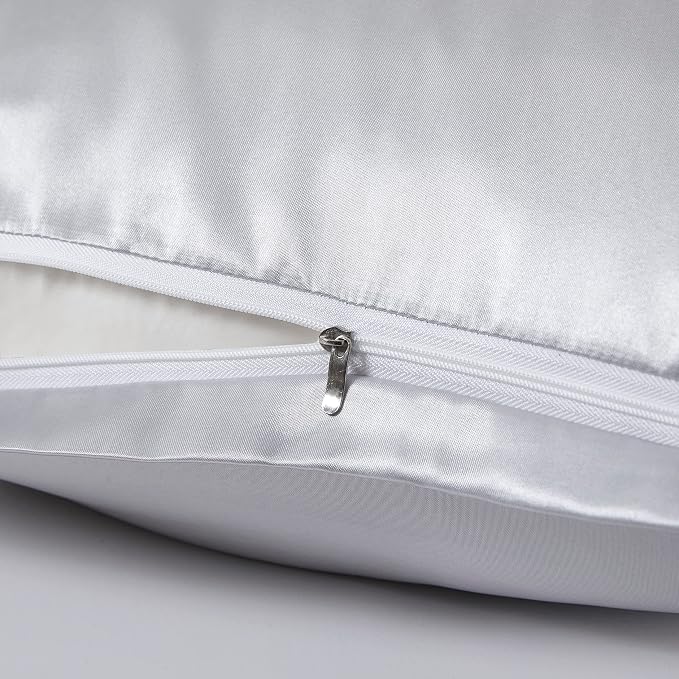 Satin Pillowcases with Zipper （20x26）, Standard Size Pillowcases Set of 2 - Image 4