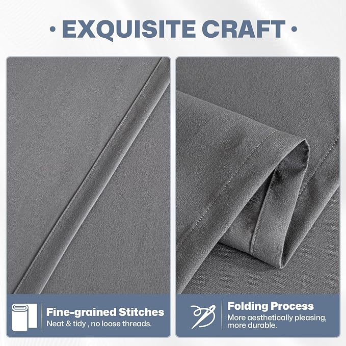 Lavisun Full Flat Sheets 2 Pack, Hotel Quality Flat Bed Sheets, Brushed - Image 5