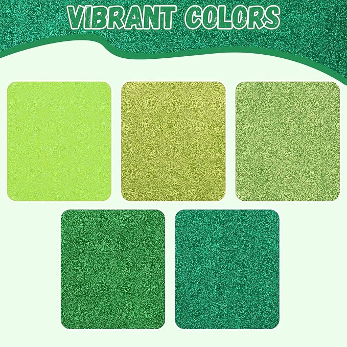 10 Pack Glitter Foam Sheets Craft 8 x 12 inch | 5 Colors Sparkles Foam Paper - Image 3