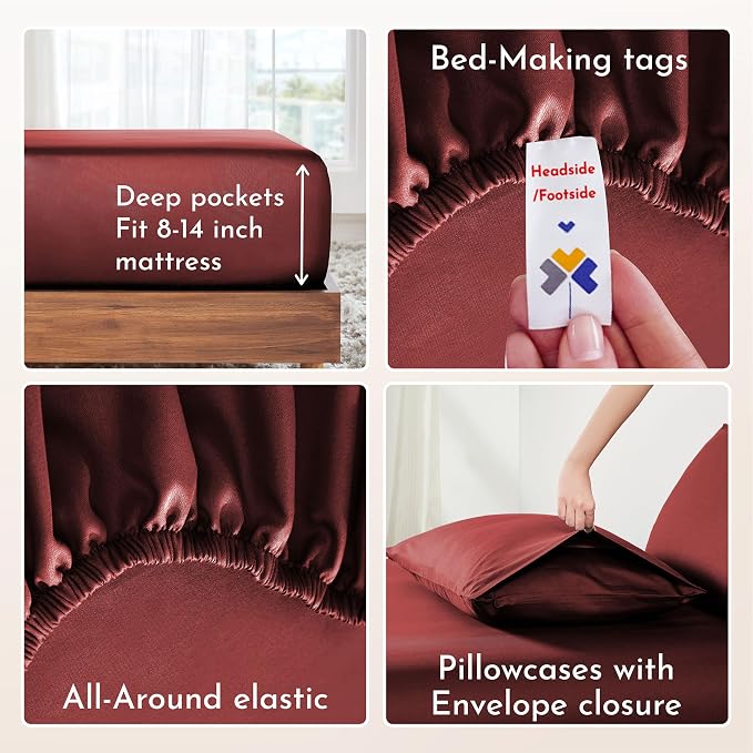 California Design Den Deep Pocket Queen Sheets Set - Image 5