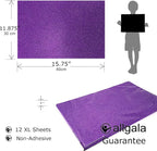 Allgala X-Large Glitter EVA Foam Sheets 12 Pack 12x16 inch Paper Sheets- Purple - Image 2