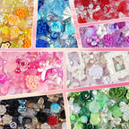 350 Pieces 3D Resin ABS Colorful Rose Flower Bows Butterfly Charms - Image 9