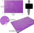 Allgala Jumbo Self-Adhesive Glitter EVA Foam Sheets 10 Pack 16x24 inch Paper - Image 2