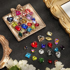 460 Pieces Sew on Rhinestones Glass Sewing Claw Gemstones and Crystals Metal - Image 6
