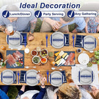 Qyeahkj 25 Guests Cowboys Football Party Plates and Napkins Supplies American - Image 6