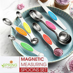 Spring Chef Stainless Steel Magnetic Measuring Spoons Set of 8 - Image 7