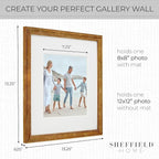 Sheffield Home 9 Piece Gallery Wall Frame Set, 12x12 Inch, Beaded Antique Bronze - Image 3