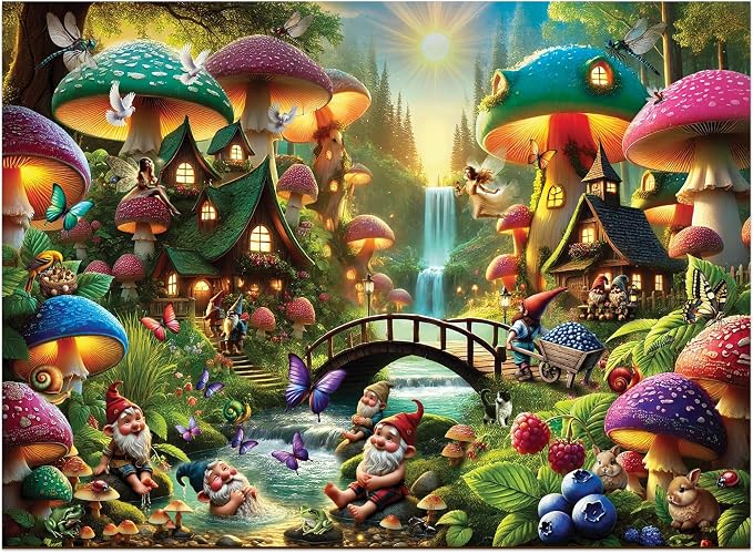 WOODEN.CITY Wooden Puzzle 1000 Pieces Mushroom Wonderland – Premium 1000 Piece - Image 2