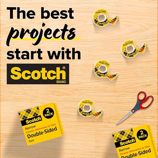 Scotch Double Sided Tape, Permanent Photo-Safe Adhesive, 1/2 inch x 500 inches - Image 9