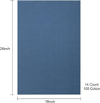Aida Cloth 14 Count Cross Stitch Fabric, 19×28inch | Stylish Jeans Blue Creates - Image 2