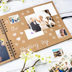 Bstorify Large Scrapbook Photo Albums 50 Pages Brown Thick Kraft Paper - Image 5