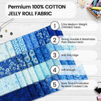 Craftido-20 Options-100% Cotton Jelly Roll Fabric Precut Strips - Image 6