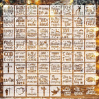 Marspark 66 Pcs Small Stencils for Crafts Reusable 3 Inch Stencils for Painting by Marspark