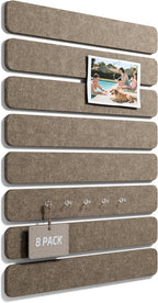 Fluxynara Cork Board Alternative Felt Strip Board 8-Pack 13"x2", Office Pin by FLUXYNARA