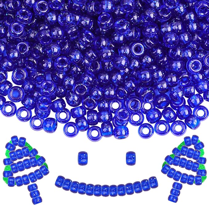 Plastic Pony Beads, for Bracelet, Hair Braiding, Friendship Bracelets, Jewelry by KAKW