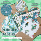 168 Pcs Green Charm Packs for Quiltings, Cotton Quilting Fabric Bundles - Image 3