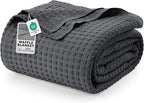 Utopia Bedding 100% Cotton Waffle Weave Blanket Queen Size by UTOPIABEDDING