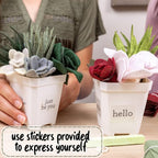 Hapinest DIY Potted Felt Succulents Craft Kit - Image 6