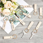 Wavyknot 200 Pcs PU Leather Keychain Blanks Bulk Laser Engraving Blanks - Image 4