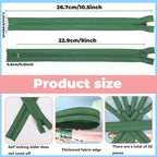 YAKA 20pcs Green Nylon Invisible Zippers Tailor Sewing Tools Garment - Image 2