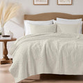 palassio Beige Paisley 100% Cotton Quilt King Size Bedding Sets by PALASSIO